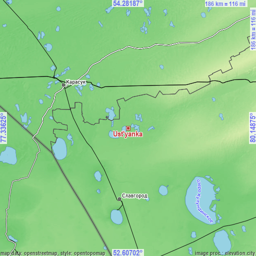 Topographic map of Ust’yanka