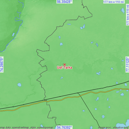 Topographic map of Ust’-Tarka