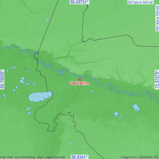 Topographic map of Ust’-Ishim