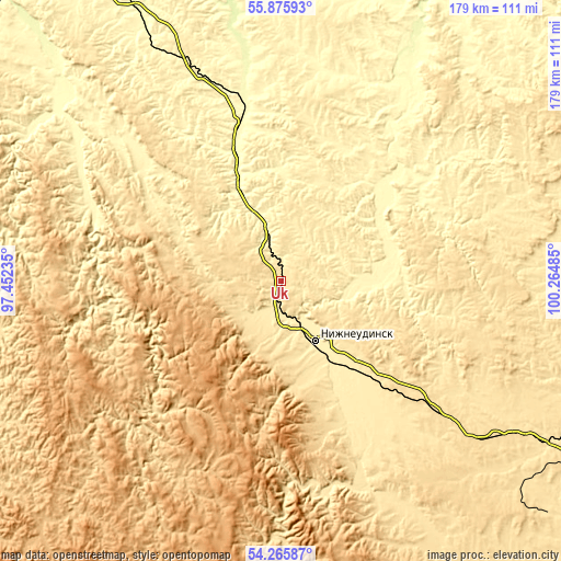 Topographic map of Uk