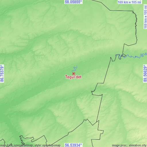 Topographic map of Tegul’det