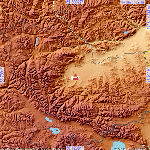 Topographic map of Teeli