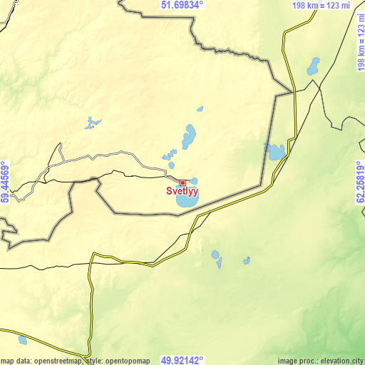 Topographic map of Svetlyy