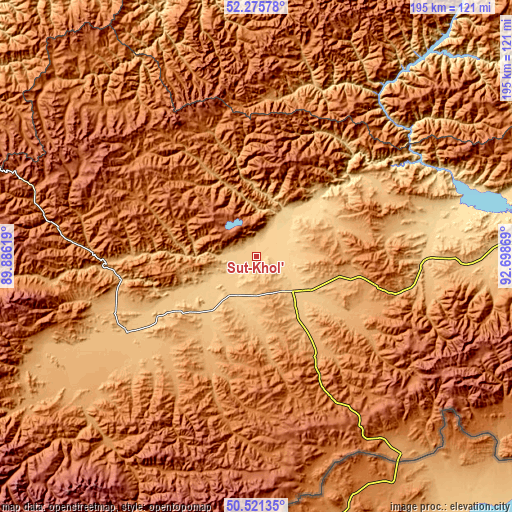 Topographic map of Sut-Khol’