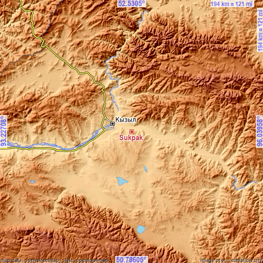 Topographic map of Sukpak