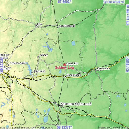 Topographic map of Sukhoy Log
