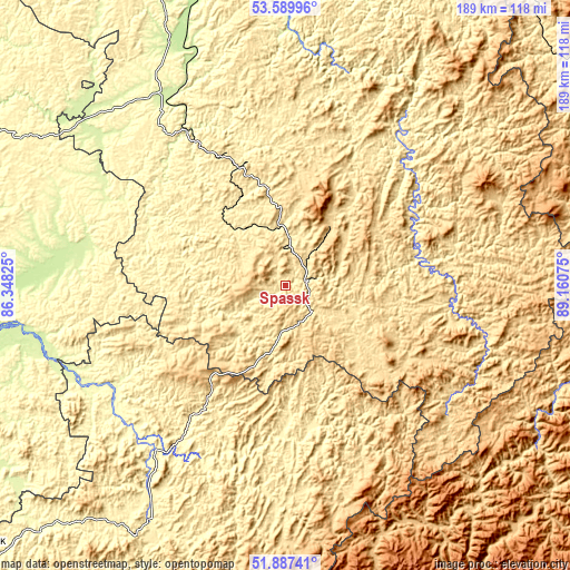 Topographic map of Spassk