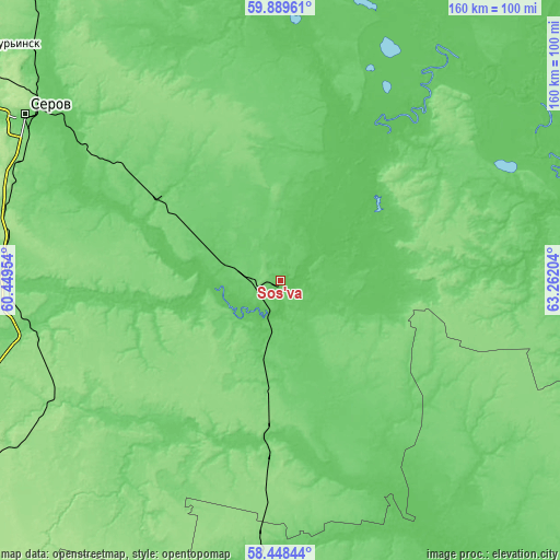 Topographic map of Sos’va