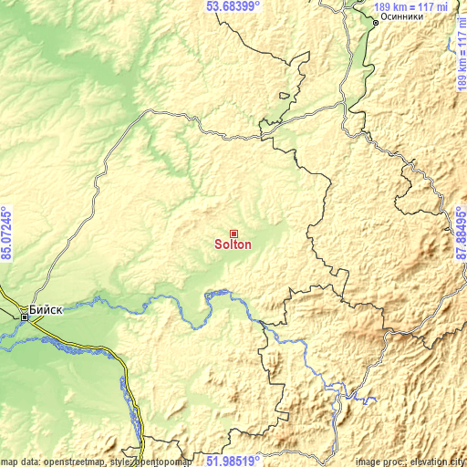 Topographic map of Solton