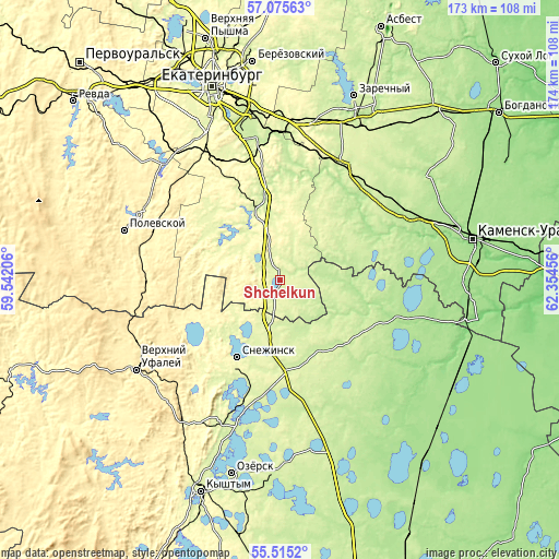 Topographic map of Shchelkun