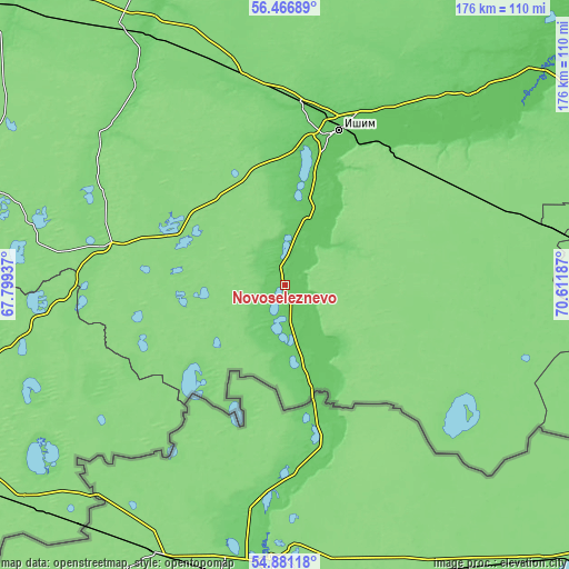 Topographic map of Novoseleznëvo