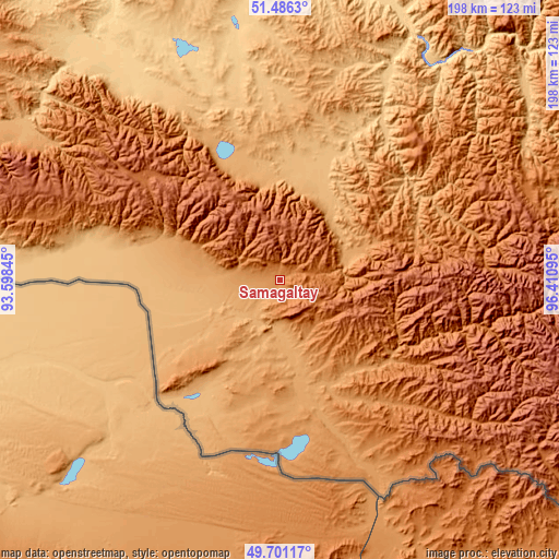 Topographic map of Samagaltay