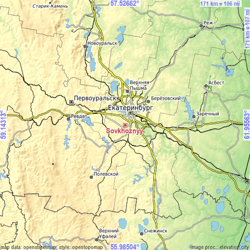 Topographic map of Sovkhoznyy
