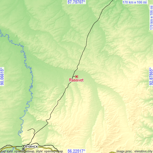 Topographic map of Rassvet