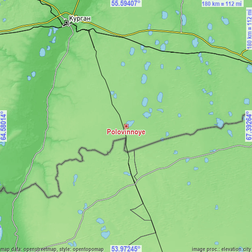 Topographic map of Polovinnoye