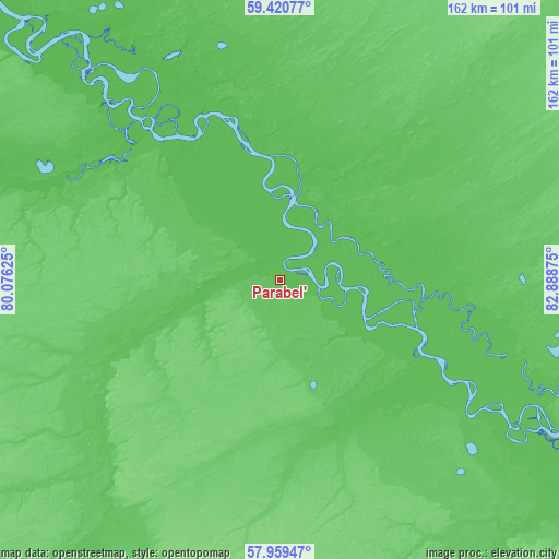 Topographic map of Parabel’