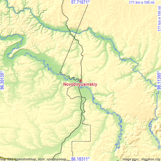 Topographic map of Novobiryusinskiy