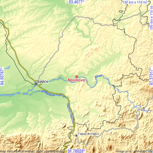 Topographic map of Novikovo