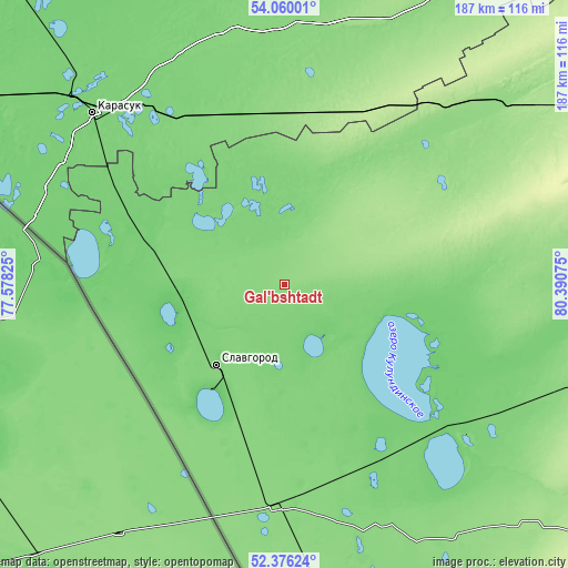 Topographic map of Gal’bshtadt