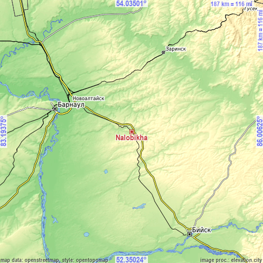 Topographic map of Nalobikha