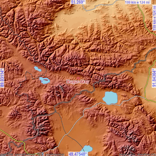 Topographic map of Mugur-Aksy