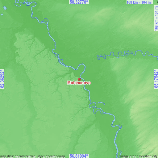 Topographic map of Molchanovo
