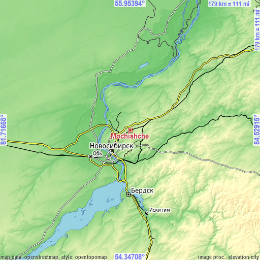 Topographic map of Mochishche