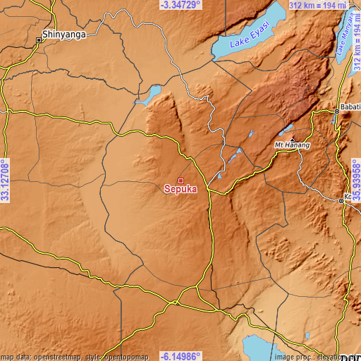 Topographic map of Sepuka