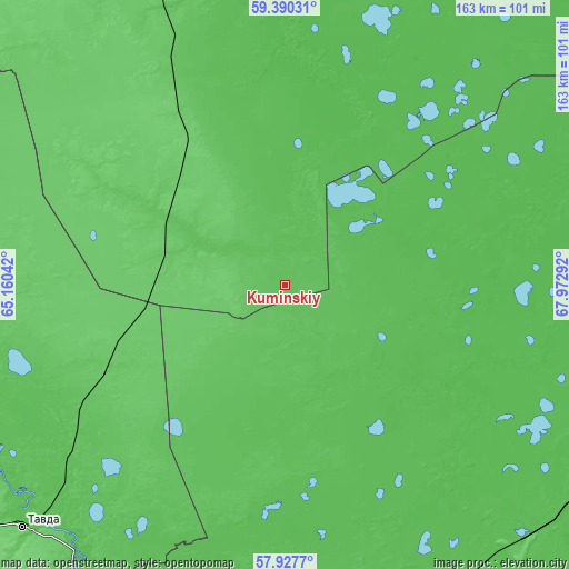 Topographic map of Kuminskiy