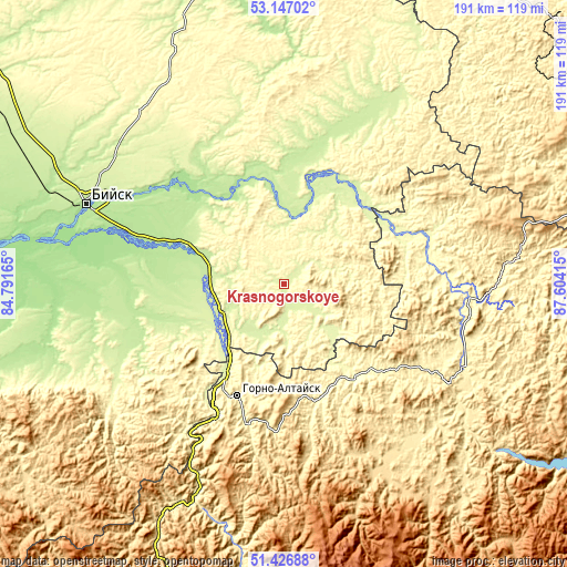 Topographic map of Krasnogorskoye