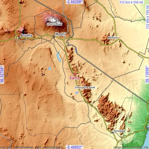 Topographic map of Same