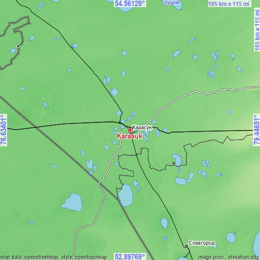 Topographic map of Karasuk