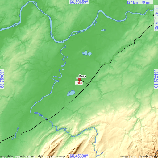 Topographic map of Inta