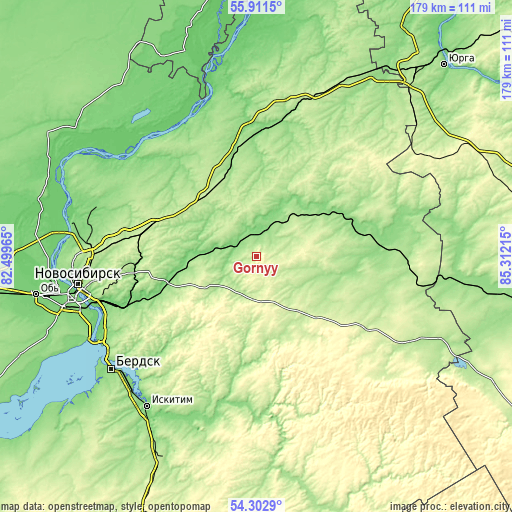 Topographic map of Gornyy