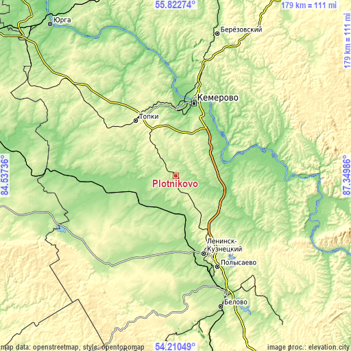 Topographic map of Plotnikovo