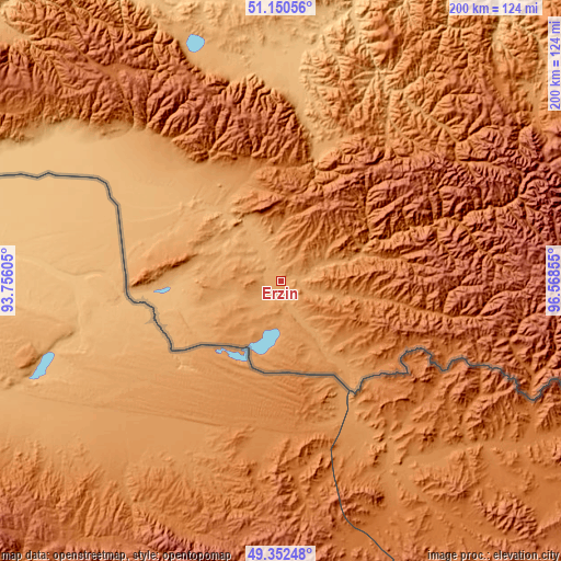 Topographic map of Erzin