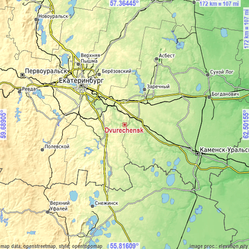 Topographic map of Dvurechensk