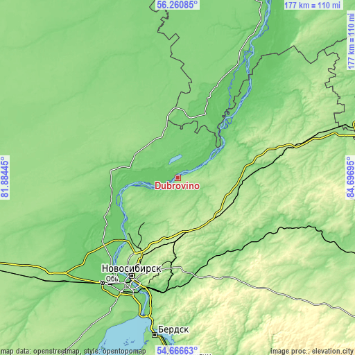 Topographic map of Dubrovino