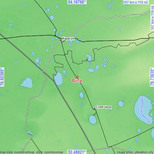 Topographic map of Burla