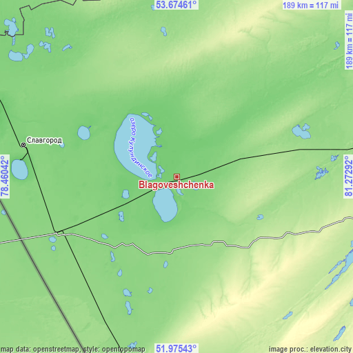 Topographic map of Blagoveshchenka