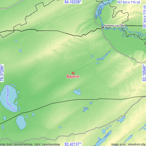 Topographic map of Bayevo