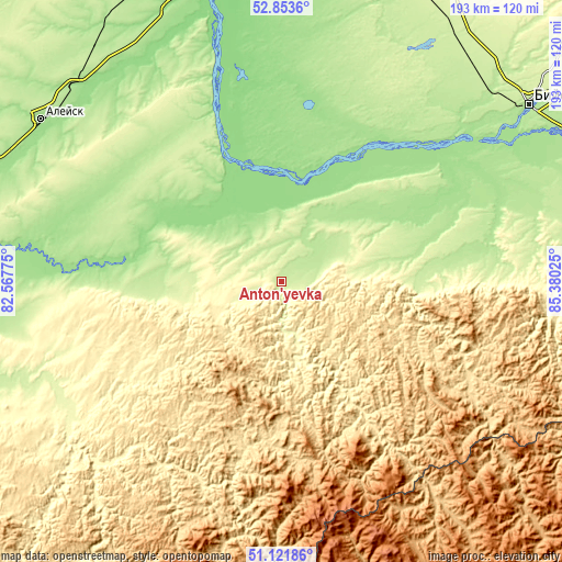 Topographic map of Anton’yevka