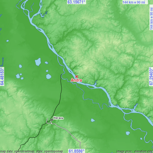 Topographic map of Andra