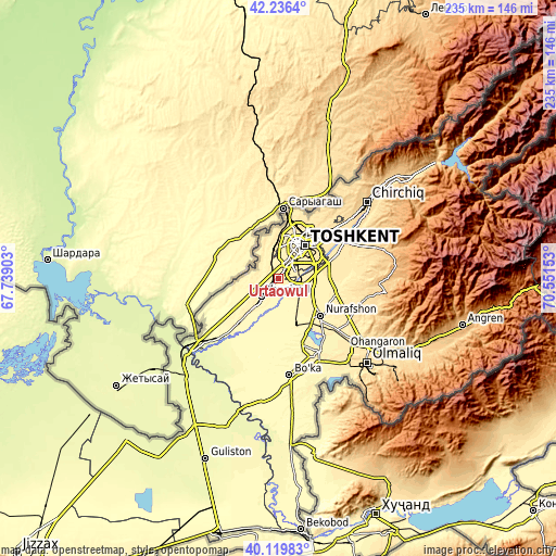 Topographic map of Ŭrtaowul