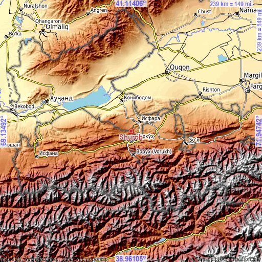 Topographic map of Shŭrob
