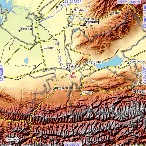 Topographic map of Nov
