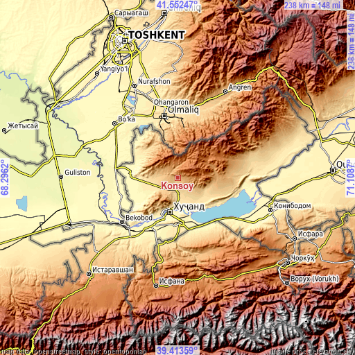 Topographic map of Konsoy