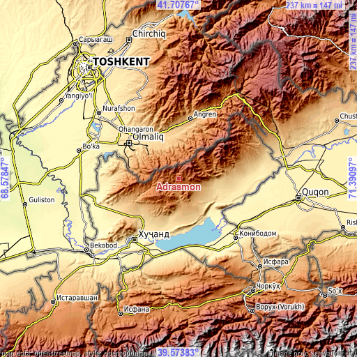 Topographic map of Adrasmon