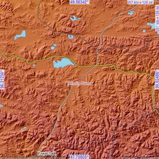 Topographic map of Telmin Suma