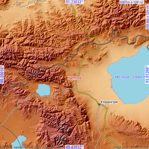 Topographic map of Harmod